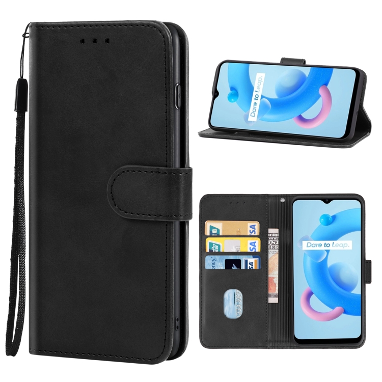 

Leather Phone Case For OPPO Realme C20(Black)