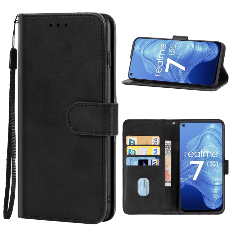 

Leather Phone Case For OPPO Realme 7 5G(Black)