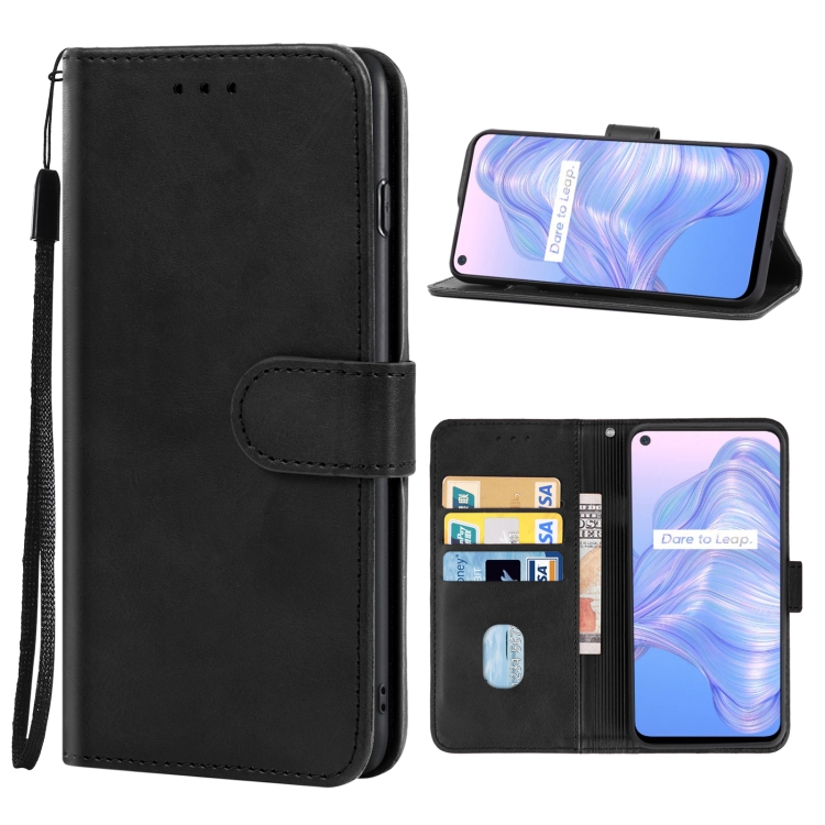 

Leather Phone Case For OPPO Realme V5 5G(Black)