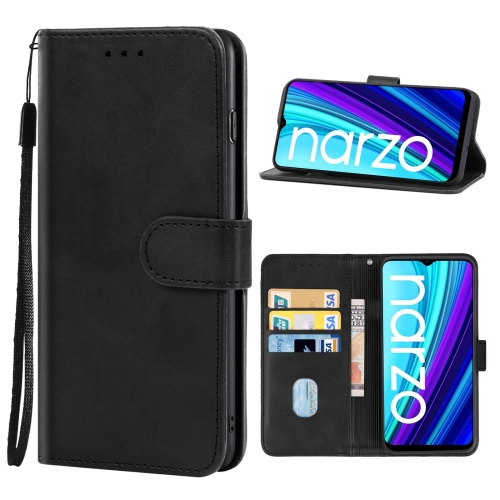 

Leather Phone Case For OPPO Realme Narzo(Black)
