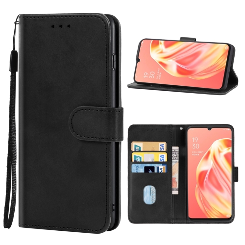 

Leather Phone Case For OPPO A91(Black)