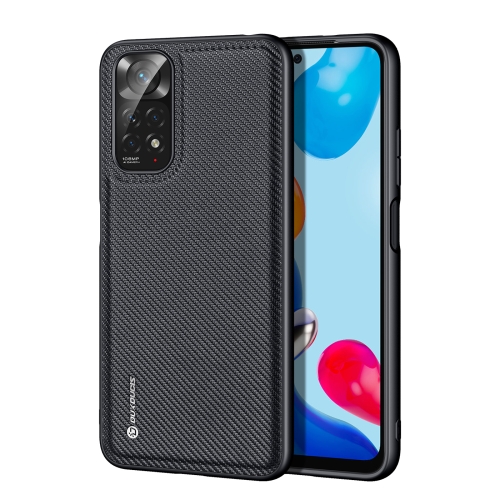 

For Xiaomi Redmi Note 11 4G/ 11S International Version DUX DUCIS Fino Series PU + TPU Phone Case(Black)