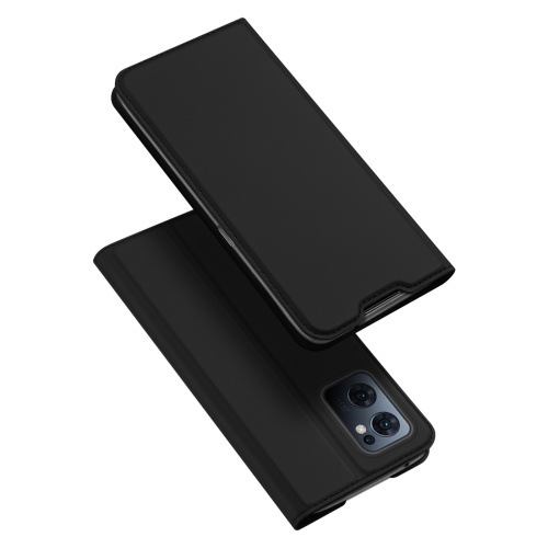 For OPPO Reno7 5G / Find X5 Lite International Version DUX DUCIS Skin Pro Series Shockproof Leather Phone Case(Black)