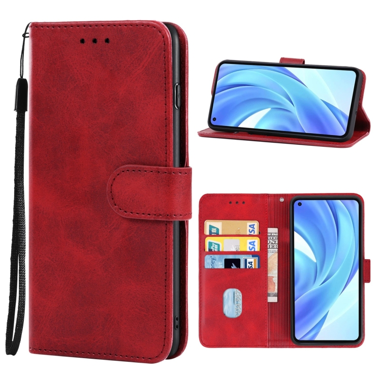 

Leather Phone Case For Xiaomi Mi 11(Red)
