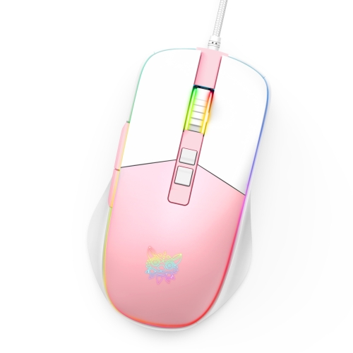 

ONIKUMA CW916 RGB Lighting Wired Mouse(White Pink)