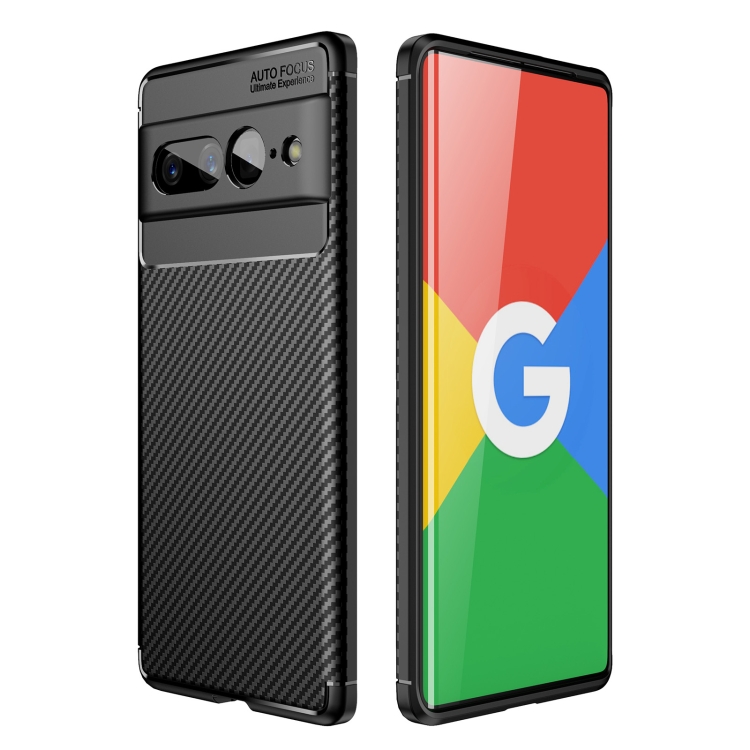 

For Google Pixel 7 Pro Carbon Fiber Texture Shockproof TPU Phone Case(Black)