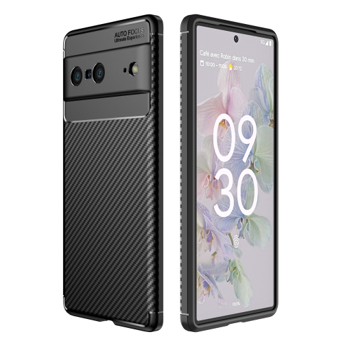 

For Google Pixel 7 Carbon Fiber Texture Shockproof TPU Phone Case(Black)