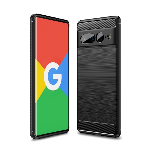 

For Google Pixel 7 Pro 5G Brushed Texture Carbon Fiber TPU Phone Case(Black)