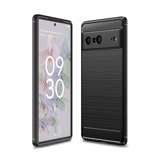 

For Google Pixel 7 5G Brushed Texture Carbon Fiber TPU Phone Case(Black)