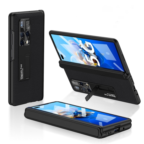 

For Huawei Mate X2 GKK Magnetic PC + Leather Phone Flip Case with Holder(Black)