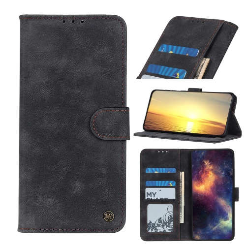 

For OPPO Realme 9i Antelope Texture Magnetic Buckle Flip Leather Phone Case(Black)