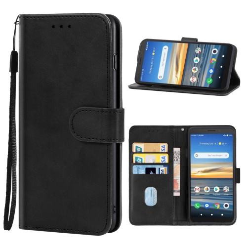 

Leather Phone Case For Alcatel Lumos(Black)