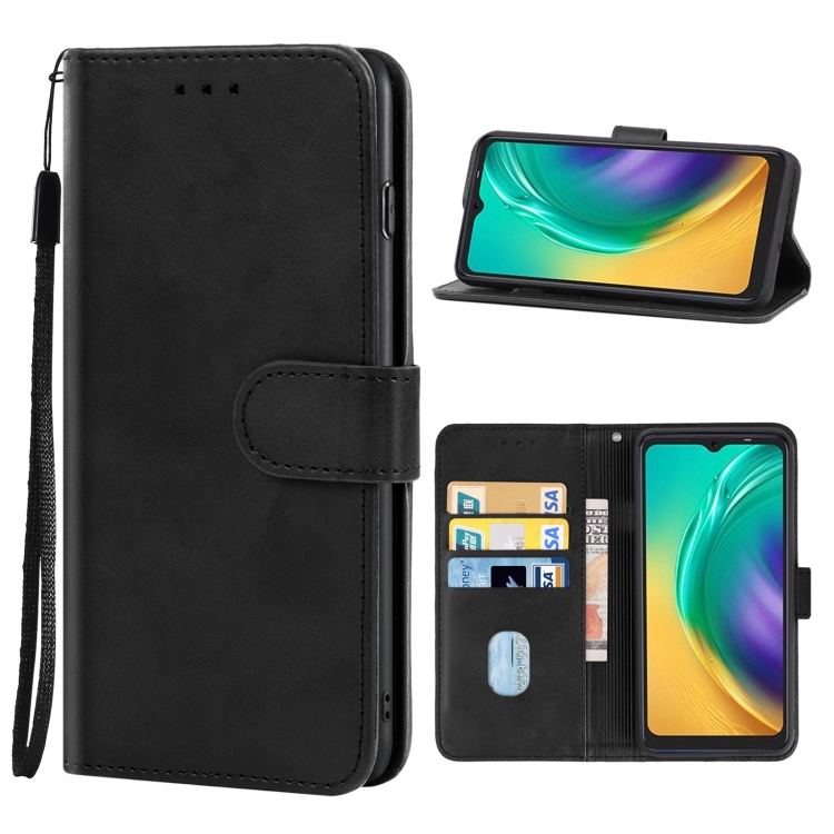 

Leather Phone Case For Tecno Pop 5 Go(Black)