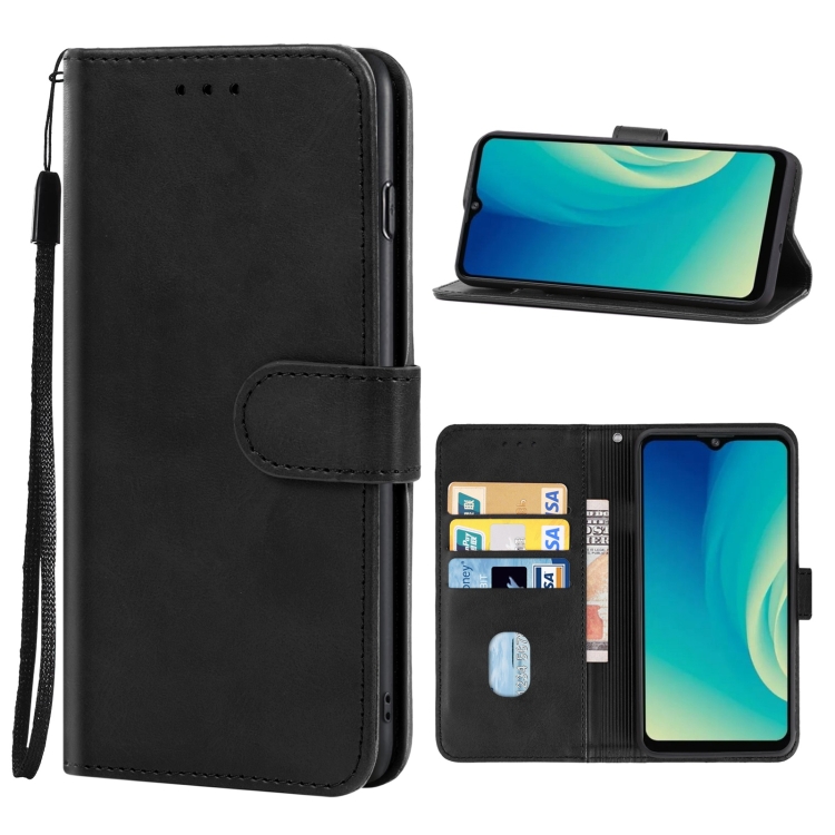

Leather Phone Case For ZTE Blade A52(Black)