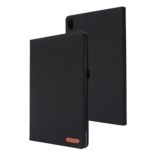 

For OPPO Realme Pad 11 inch Horizontal Flip TPU + Fabric PU Leather Protective Case(Black)