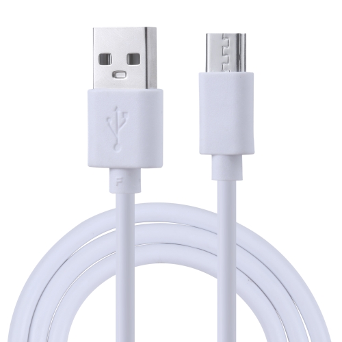 USB A Micro USB Cable de cobre Cable de carga, longitud del cable: 1m (blanco)