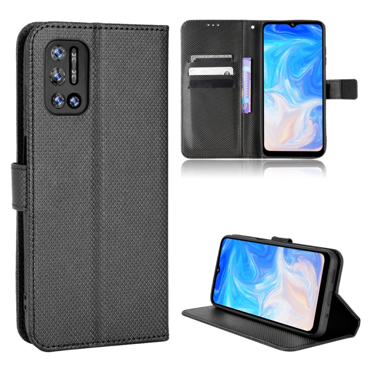 

For DOOGEE N40 Pro Diamond Texture Leather Phone Case(Black)