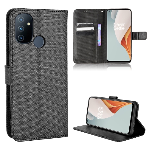 

For OnePlus Nord N100 Diamond Texture Leather Phone Case(Black)