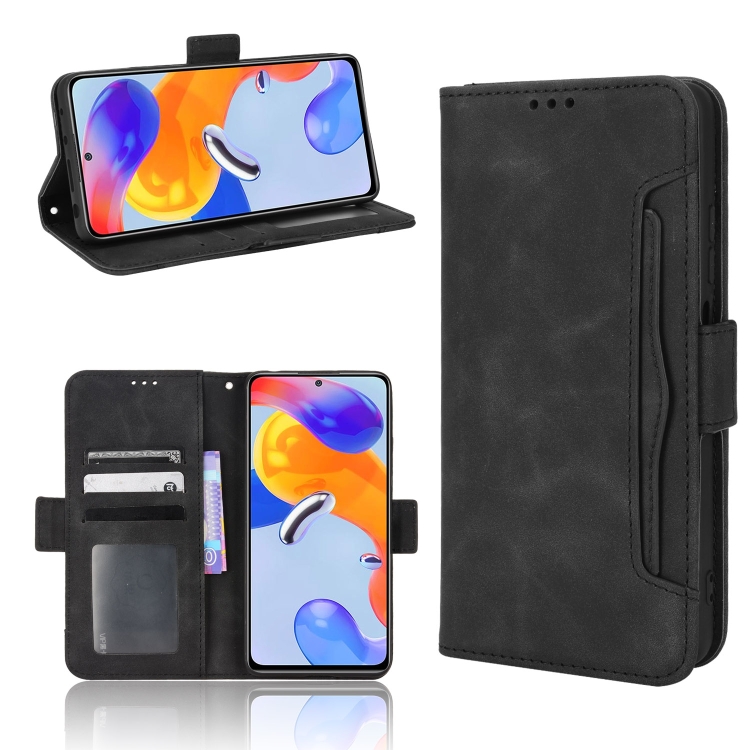 

For Xiaomi Redmi Note 11 Pro 4G / 5G Overseas Version Skin Feel Calf Pattern Leather Phone Case(Black)