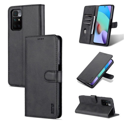 

For Xiaomi Redmi Note 11 4G Global / Note 11S AZNS Skin Feel Calf Texture Horizontal Flip Leather Phone Case(Black)