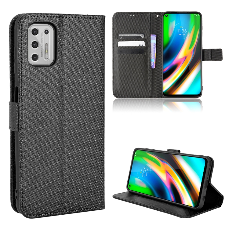 

For Motorola Moto G Stylus 2021 Diamond Texture Leather Phone Case(Black)