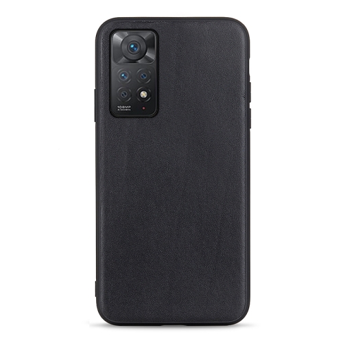 

For Xiaomi Redmi Note 11 Pro Global Accurate Hole Sheep Texture Leather Shockproof Phone Case(Black)