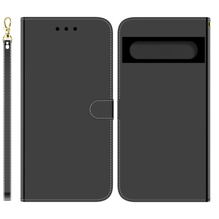 

For Google Pixel 7 Pro 5G Imitated Mirror Surface Horizontal Flip Leather Phone Case(Black)