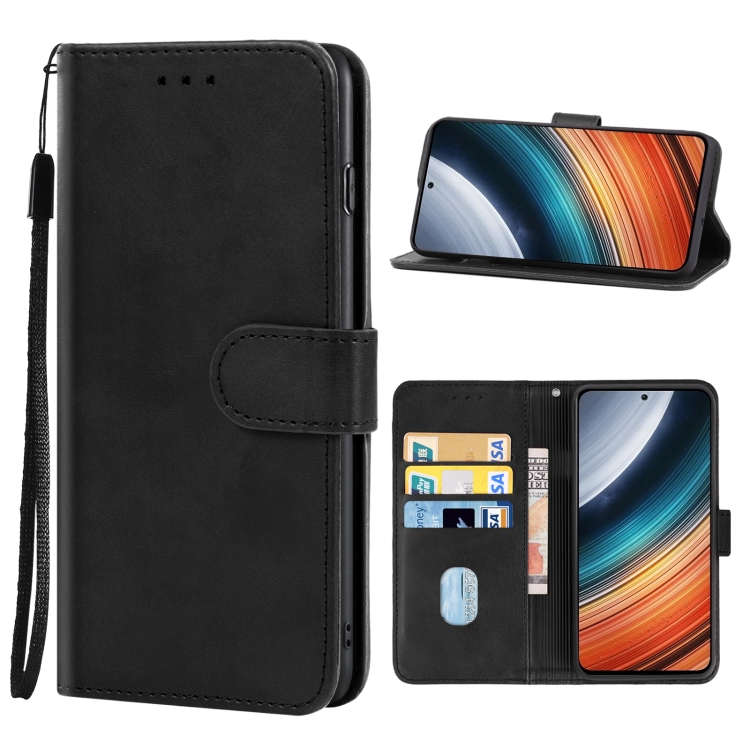 

Leather Phone Case For Xiaomi Redmi K40S(Black)