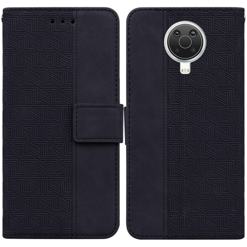 

For Nokia G10 / G20 Geometric Embossed Leather Phone Case(Black)