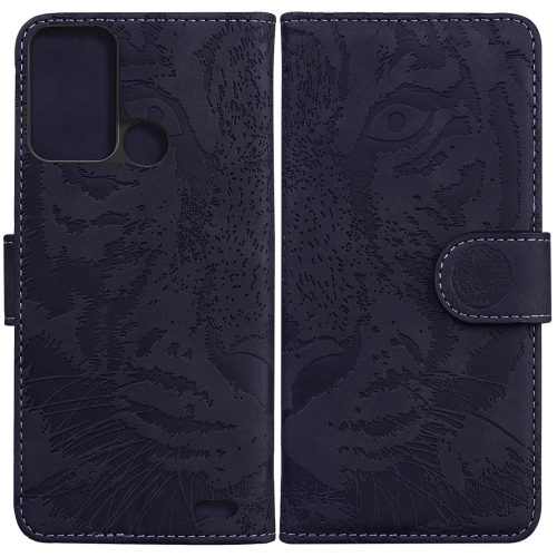 

For ZTE Blade A52 Tiger Embossing Pattern Horizontal Flip Leather Phone Case(Black)