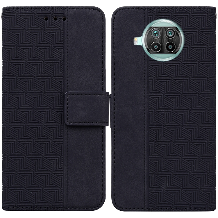 

For Xiaomi Mi 10T Lite 5G Geometric Embossed Leather Phone Case(Black)