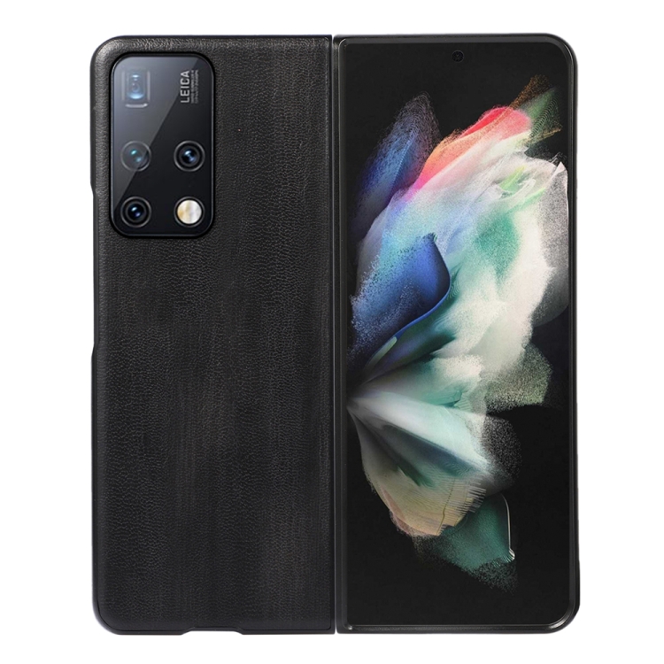 

For Huawei Mate X2 Yellow Cow Texture PU Phone Case(Black)
