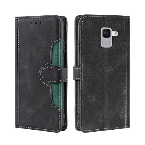 

For Samsung Galaxy Feel 2 JP Version Skin Feel Straw Hat Magnetic Buckle Leather Phone Case(Black)