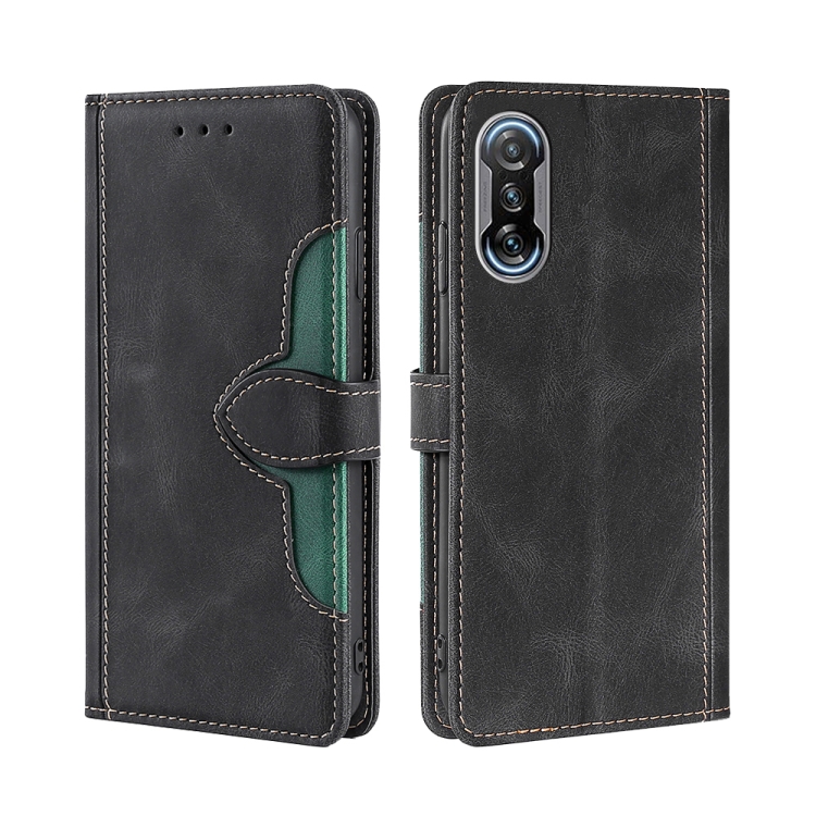 

For Xiaomi Redmi K40 Gaming Skin Feel Straw Hat Magnetic Buckle Leather Phone Case(Black)