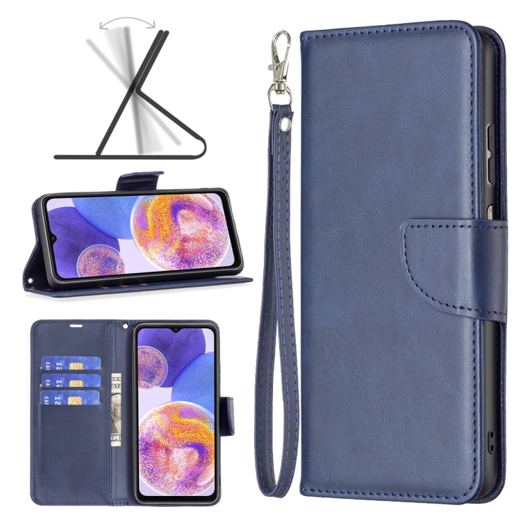 

For Samsung Galaxy A23 5G Retro Lambskin Texture Leather Phone Case(Blue)