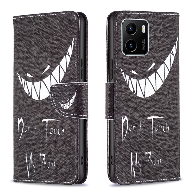 

For vivo Y15s Colored Drawing Pattern Leather Phone Case(Smirk)