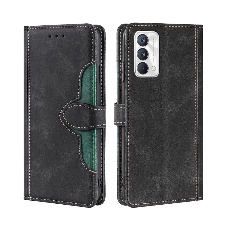 

For OPPO Realme GT Master / Q3 Pro Skin Feel Straw Hat Magnetic Buckle Leather Phone Case(Black)