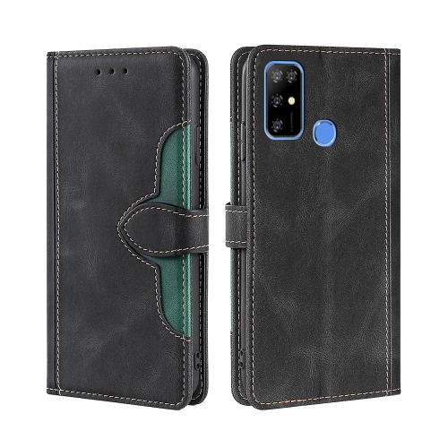 

For Doogee X96 Pro Skin Feel Straw Hat Magnetic Buckle Leather Phone Case(Black)