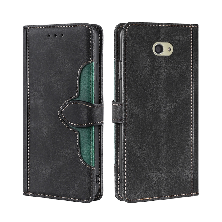 

For Kyocera Basio 4 KYV47 Skin Feel Straw Hat Magnetic Buckle Leather Phone Case(Black)