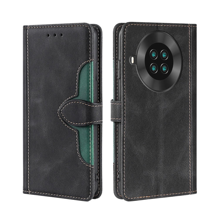 

For CUBOT Note 20 Skin Feel Straw Hat Magnetic Buckle Leather Phone Case(Black)