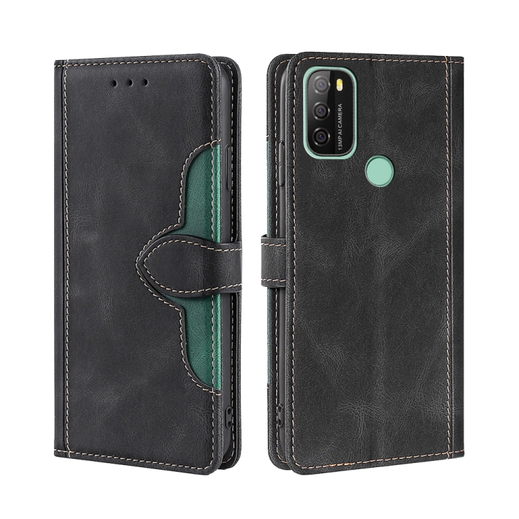 

For Blackview A70 Skin Feel Straw Hat Magnetic Buckle Leather Phone Case(Black)