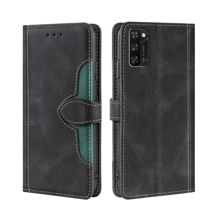 

For Blackview A100 Skin Feel Straw Hat Magnetic Buckle Leather Phone Case(Black)