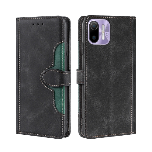 

For Ulefone Note 6 / 6P Skin Feel Straw Hat Magnetic Buckle Leather Phone Case(Black)