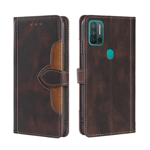 

For Ulefone Note 11P Skin Feel Straw Hat Magnetic Buckle Leather Phone Case(Brown)