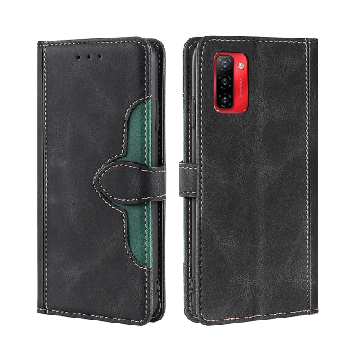 

For Ulefone Note 12P Skin Feel Straw Hat Magnetic Buckle Leather Phone Case(Black)