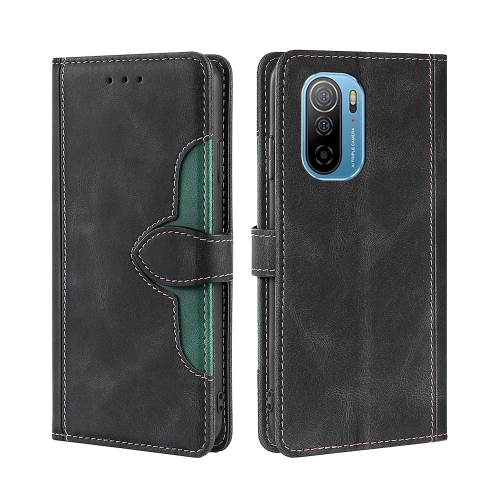 

For Ulefone Note 13P Skin Feel Straw Hat Magnetic Buckle Leather Phone Case(Black)