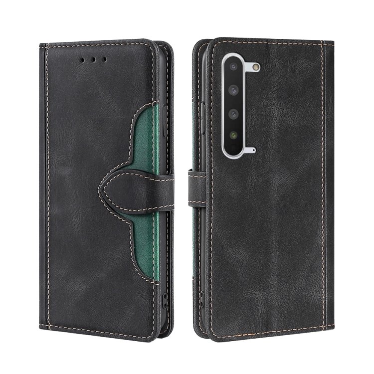 

For Sharp Aquos R5G Skin Feel Straw Hat Magnetic Buckle Leather Phone Case(Black)
