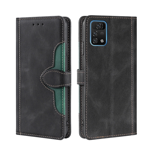 

For UMIDIGI A11 Pro Max Skin Feel Straw Hat Magnetic Buckle Leather Phone Case(Black)