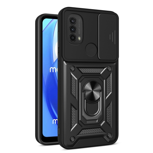 

For Motorola Moto G Power (2022) Sliding Camera Cover TPU+PC Phone Case(Black)