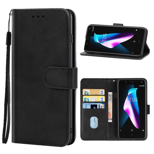 

Leather Phone Case For BQ Aquaris V Plus(Black)